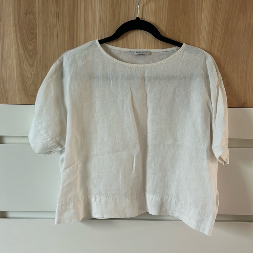Linen fox square top